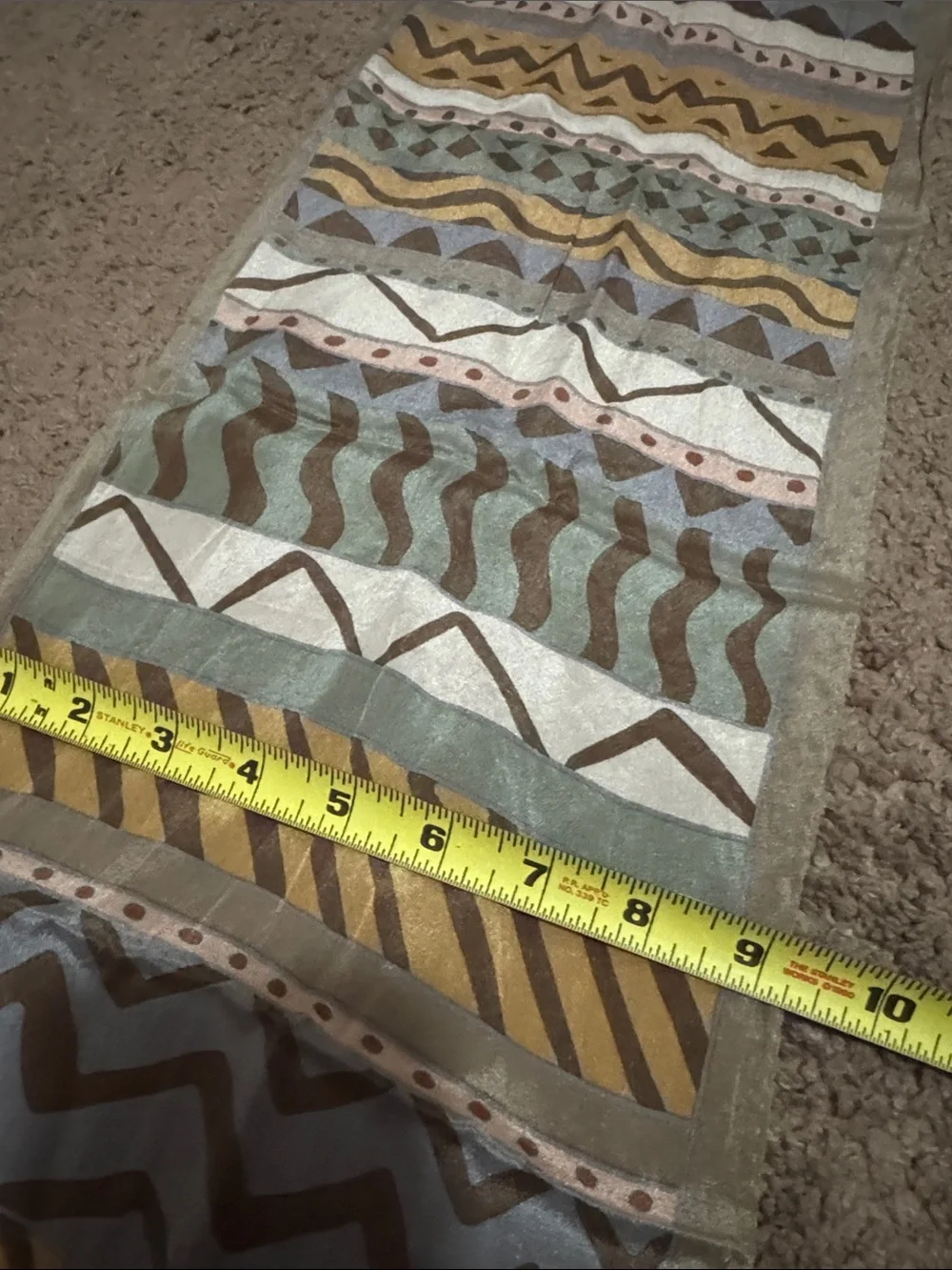 Vintage Liz Claiborne Silk Scarf-Taupe/Tan/Green-GUC